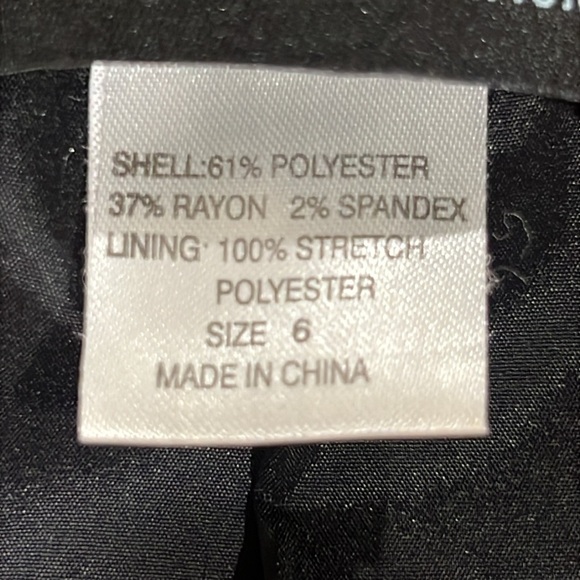 Moda International Blazer 6 Black Bowtie Pockets Vintage Y2K 90s Office Coquette - Picture 10 of 10